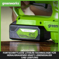 Akumulátor a nabíječka Greenworks 24V - originální akumulátor a nabíječka Greenworks pro všechno zahradní a elektrické nářadí 24